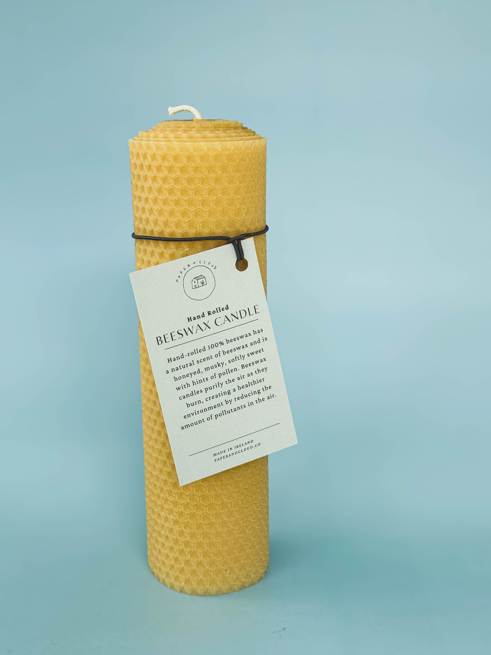 Large Hand Rolled Beeswax Candle