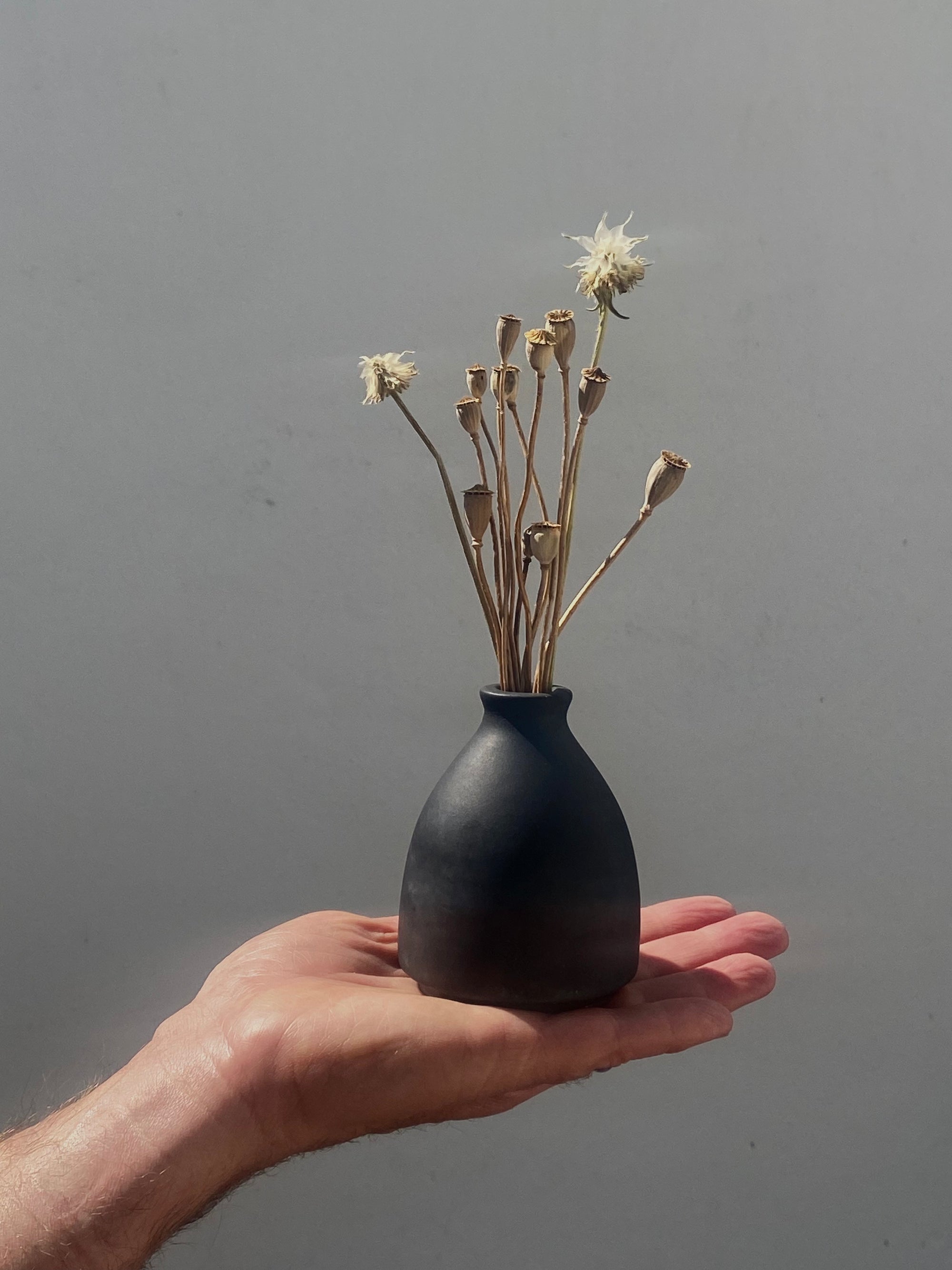 Small Matte Black Vase