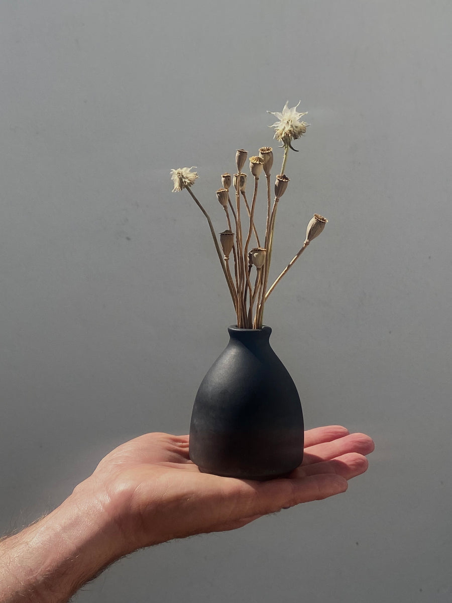 Matte Black Vase | Dried Flowers